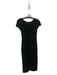 Wilfred Size XS Black Viscose Scoop Back Knit Ruffle Detail Body Con Dress Black / XS