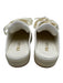 Prada Shoe Size 37 Cream White Leather Perforated Logo Laces Mule Sneakers Cream White / 37
