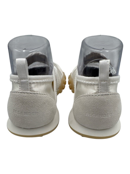 Jil Sander Shoe Size 36 White & Cream Satin & Suede Criss Cross Ballet Sneakers White & Cream / 36
