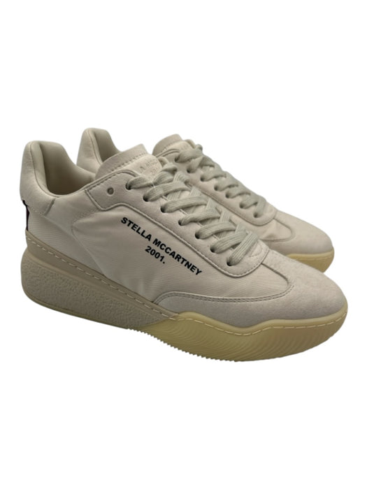 Stella McCartney Shoe Size 37 Cream, Blue, Purple Nylon & Faux Suede Sneakers Cream, Blue, Purple / 37