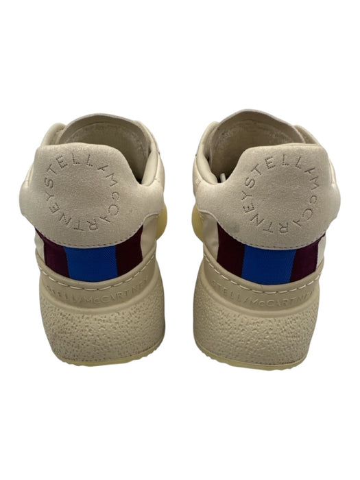 Stella McCartney Shoe Size 37 Cream, Blue, Purple Nylon & Faux Suede Sneakers Cream, Blue, Purple / 37