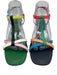 Charlotte Stone Shoe Size 8 Navy Blue, Green, Multi Color Leather Sandals Navy Blue, Green, Multi Color / 8