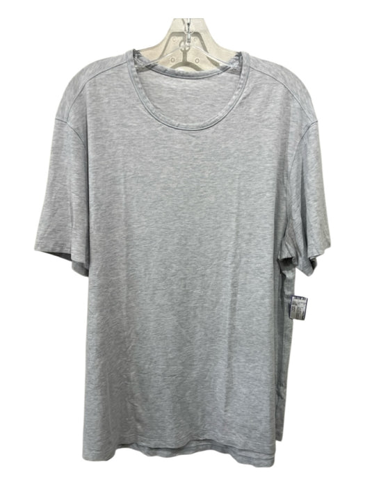 Lululemon Size Est L Light Gray Synthetic Heathered T shirt Men's Short Sleeve Est L