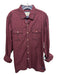 Robert Graham Size XL Red & Gray Cotton Blend Plaid Button Up Long Sleeve Shirt Red & Gray / XL