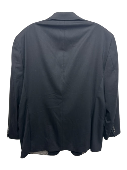 Hart Schaffner & Marx Black Wool Solid 2 Button Men's Blazer Black / 46