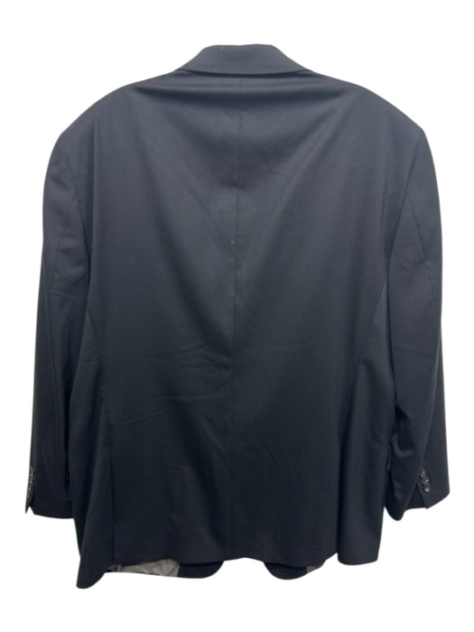 Hart Schaffner & Marx Black Wool Solid 2 Button Men's Blazer Black / 46