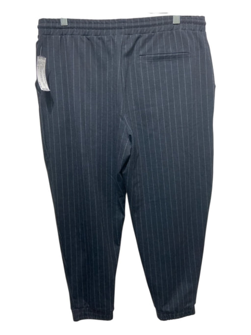 Reiss Size L Black & Gray Polyester Blend Striped front pocket Men's Pants L