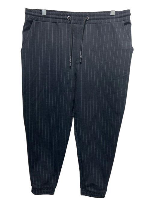 Reiss Size L Black & Gray Polyester Blend Striped front pocket Men's Pants L