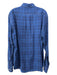 BD Baggies Size XL Blue & Navy Cotton Plaid Button Down Men's Long Sleeve Shirt XL