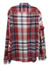 Polo Country Size L Red & Blue Cotton Blend Plaid Front Pocket Long Sleeve Shirt L