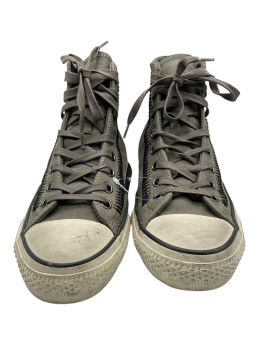 Converse Shoe Size 9.5 Gray Leather Solid Sneaker Men's Shoes 9.5