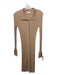 Sablyn Size S Beige Cashmere Button Ribbed Knit Long Sleeve Knee length Dress Beige / S