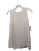 Vince Size M Light Pink Triacetate Back Zip Crew Neck Sleeveless Top Light Pink / M