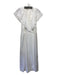 Vince Size S White Viscose Wrap Ruffle Trim Midi Dress White / S