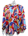 Jade Melody Tam Size L White, Red, Multi Polyester Abstract Print V Neck Top White, Red, Multi / L