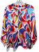 Jade Melody Tam Size L White, Red, Multi Polyester Abstract Print V Neck Top White, Red, Multi / L