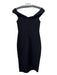 Karlie Size S Black Polyester Wide Neck Off Shoulder Midi Sheath Dress Black / S