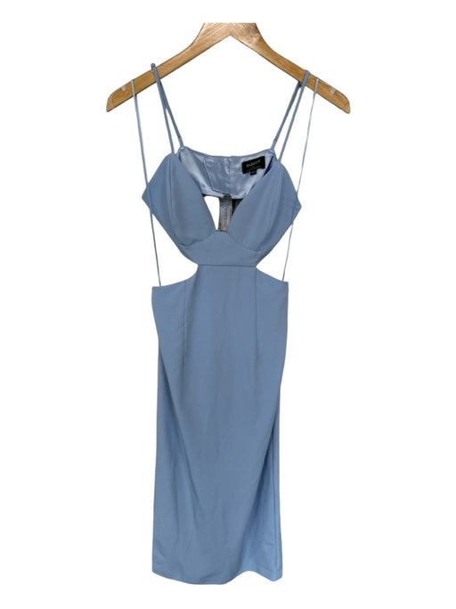 Bardot Size M Baby Blue Polyester Blend Spaghetti Strap Side Cut Outs Gown Baby Blue / M