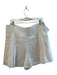 Emily McCarthy Size L White Rayon Blend Pleated Elastic Waist Ikat Print Skort White / L