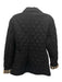 Burberry Size Large Black Polyester Long Sleeve Quilted Button Front Jacket Black / Large