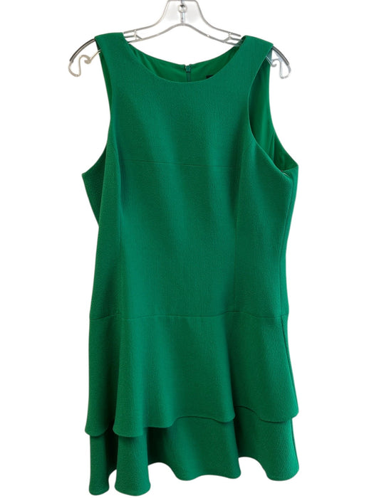 Black Halo Size 12 Green Polyamide Blend Back Zip Solid Sleeveless Dress Green / 12