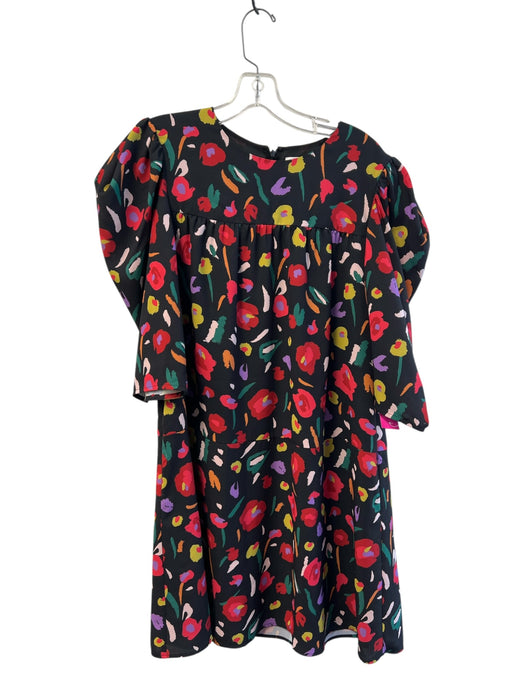 CROSBY by Mollie Burch Size L Multi Polyester Round Neck Abstract Back Zip Dress Multi / L