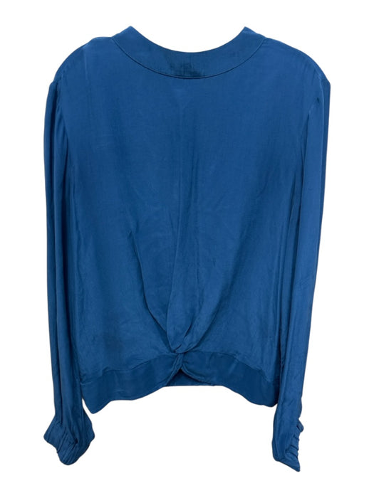 Scotch & Soda Size XL Cerulean Blue Viscose Twist Front Elastic Cuff Top Cerulean Blue / XL