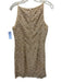 Jessica McClintock Size 8 Gold Acetate Blend Lace Overlay Metallic Thread Dress Gold / 8