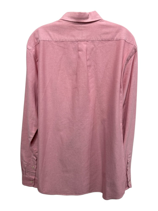 Polo Size L Red Cotton Solid Button Up oxford Men's Long Sleeve Shirt Red / L