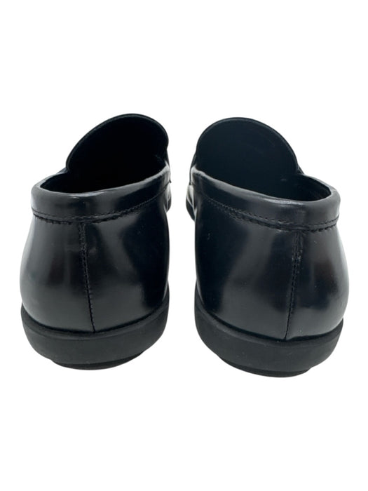 Zegna Shoe Size 7.5 Black Leather Solid Slip On Men's Shoes Black / 7.5