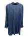 Tibi Size M Blue Tencel Chambray Wrap Button Down Dress Blue / M