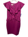 Ted Baker Size 2 Fuchsia Pink Polyester Blend Ruffle Peplum Sheath Dress Fuchsia Pink / 2