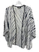 Joan McGee Size L White & Navy Blue Silk bias binding Tie Dye short Jacket White & Navy Blue / L