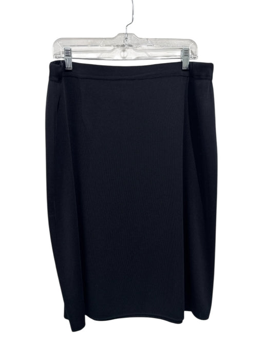 Misook Size 2X Black Acrylic Above Knee Elastic Waist Pen Skirt Black / 2X