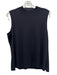 Misook Size XL Black Acrylic Ribbed Collar Mock Neck Sleeveless Shell Robe Black / XL