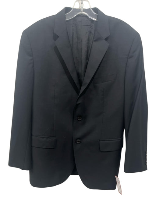 Boss Black Viscose Blend Solid 2 Button Men's Suit Black / 40s