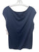 Escada Size 40 Navy Blue Rayon Blend Knit Wide Neck Cap Sleeve Top Navy Blue / 40