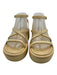 Stuart Weitzman Shoe Size 6 Beige textile upper Woven Strappy Platform Sandals Beige / 6