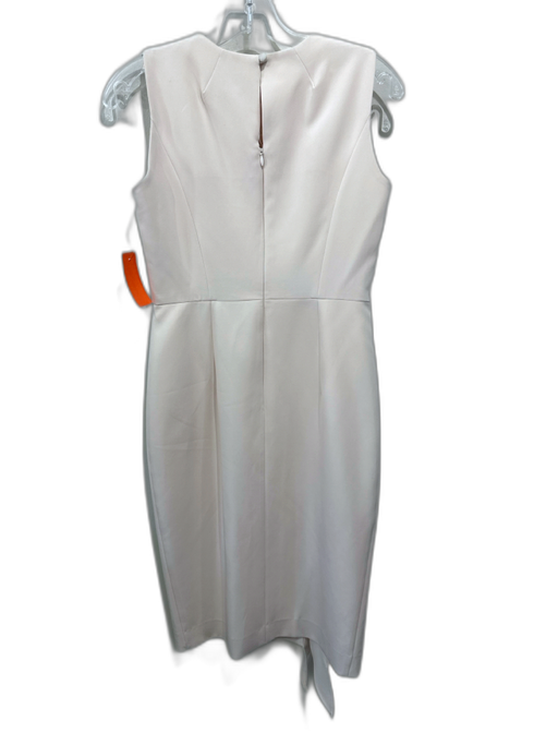 Milly Size 4 Cream White Sleeveless Ruffles Below Knee Dress Cream White / 4