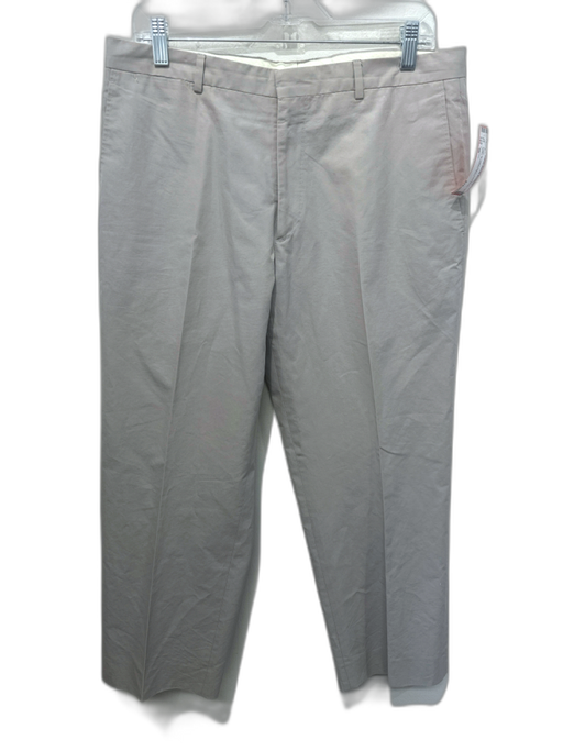 Valentino Size 50 Beige Cotton Blend Solid Khakis Men's Pants Beige / 50