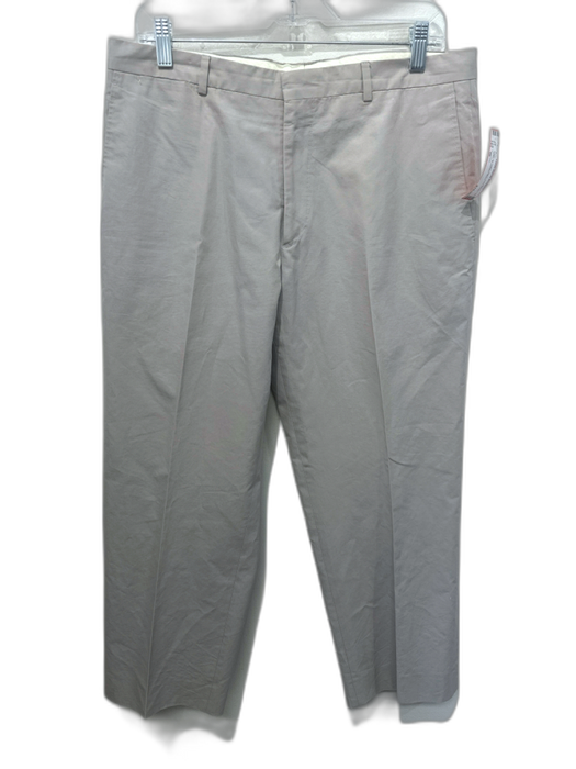 Valentino Size 50 Beige Cotton Blend Solid Khakis Men's Pants Beige / 50