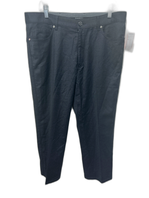 Zegna Size 36 Dark Gray Wool Blend Solid Dress Men's Pants Dark Gray / 36
