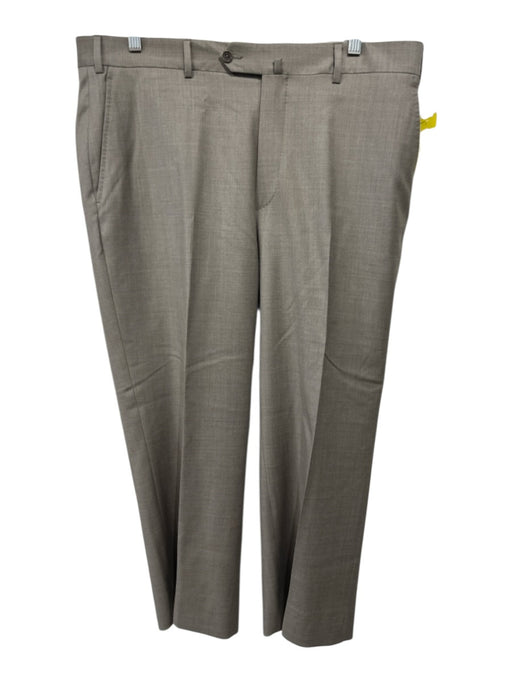 Peter Millar Size 36 Tan Wool Solid Dress Men's Pants Tan / 36
