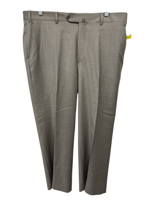 Peter Millar Size 36 Tan Wool Solid Dress Men's Pants Tan / 36