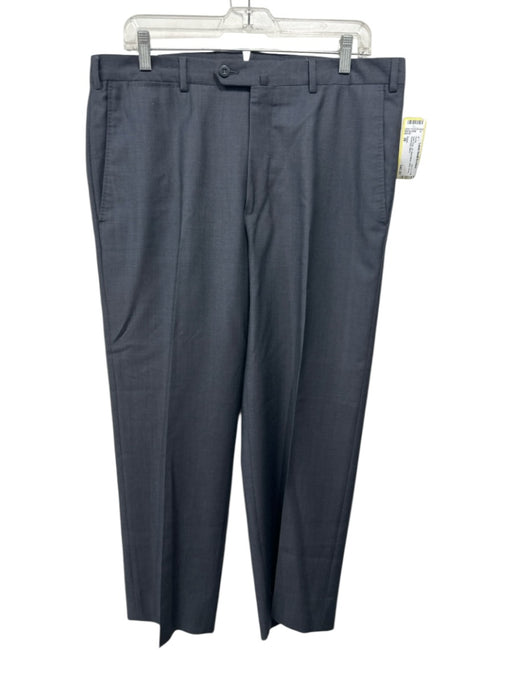 Zegna Size 38 Dark Gray Wool Blend Solid Dress Men's Pants Dark Gray / 38