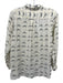 Billy Reid Size XS/S Brown & Blue Silk Leaf Print Sleeveless Button Up Top Brown & Blue / XS/S