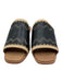 Lucchese Shoe Size 7 Black & Beige Leather Upper Woven Detail Zig Zag Sandals Black & Beige / 7
