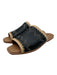 Lucchese Shoe Size 7 Black & Beige Leather Upper Woven Detail Zig Zag Sandals Black & Beige / 7