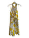 Diane Von Furstenberg Size 2 White & yellow Cotton Pockets Floral Dress White & yellow / 2