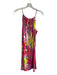 Trina Turk Size 2 Pink & Multi Polyester Spaghetti Strap Floral Print Dress Pink & Multi / 2